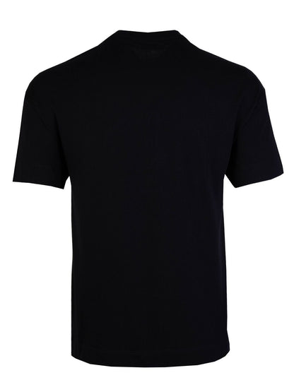 Emporio Armani Black T-Shirt Embroidery