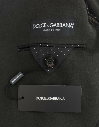 Dolce & Gabbana Elegant Green Cashmere Blazer Jacket