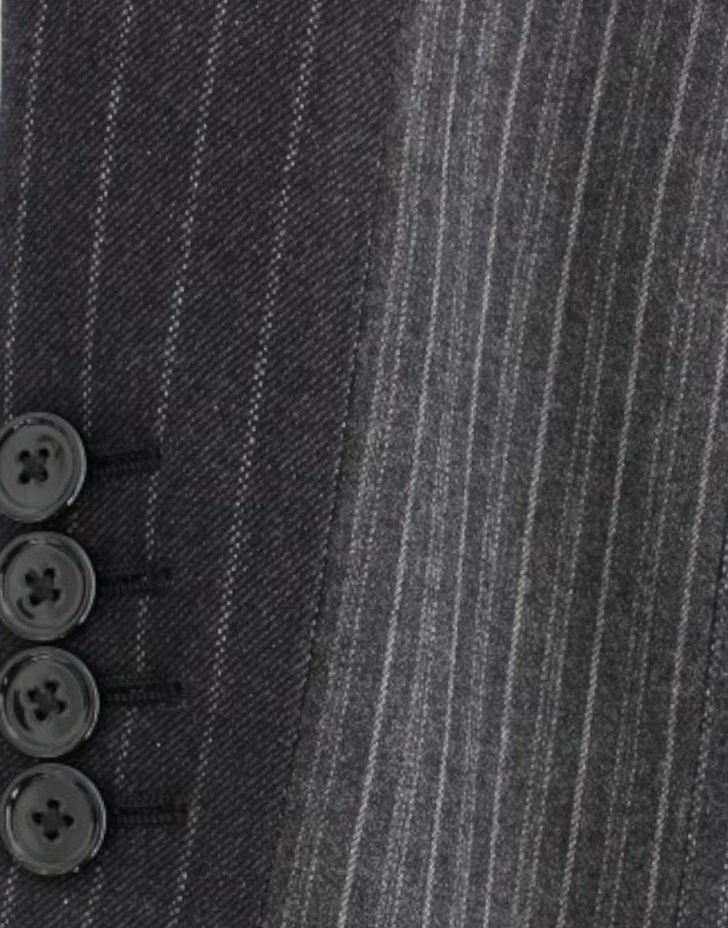 Dolce & Gabbana Elegant Gray Striped Wool Slim Blazer