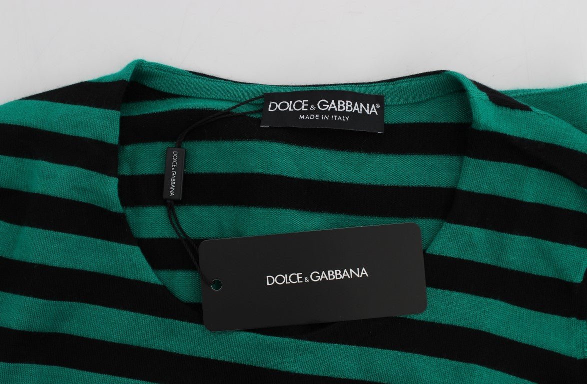 Dolce & Gabbana Elegant Striped Cashmere Silk Sweater