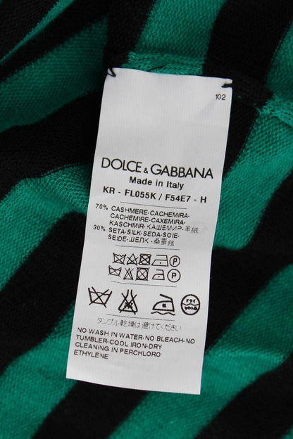 Dolce & Gabbana Elegant Striped Cashmere Silk Sweater