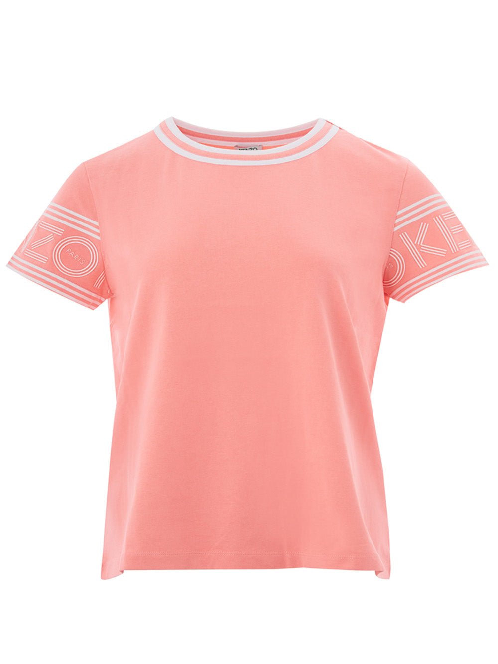 Kenzo Pink Cotton T-Shirt With Contrasting Logo
