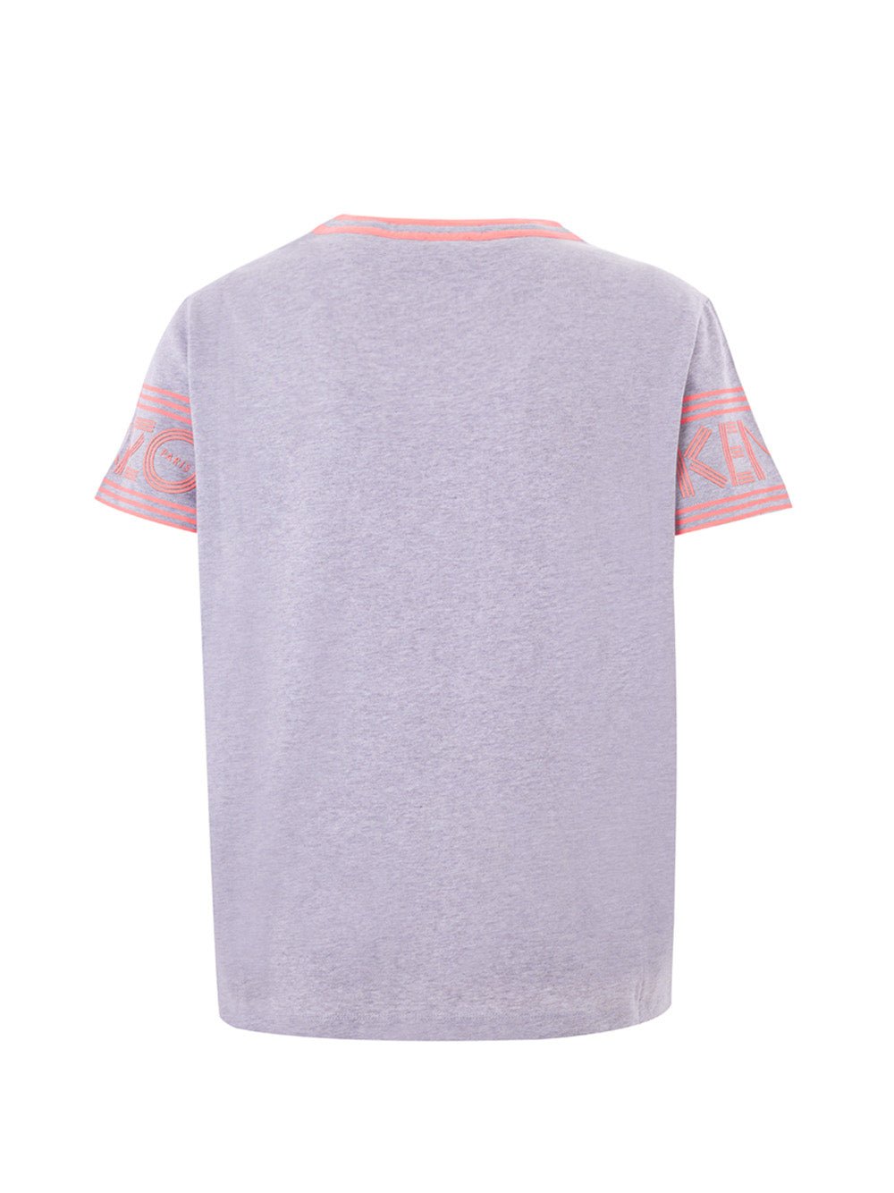 Kenzo Grey Mélange Cotton T-Shirt with Contrasting Logo