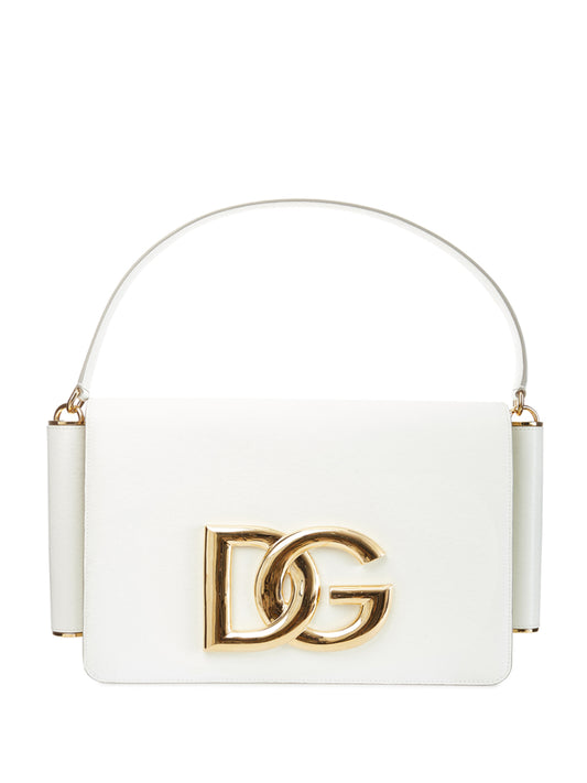 Dolce & Gabbana Elegant Milk White Leather Shoulder Bag