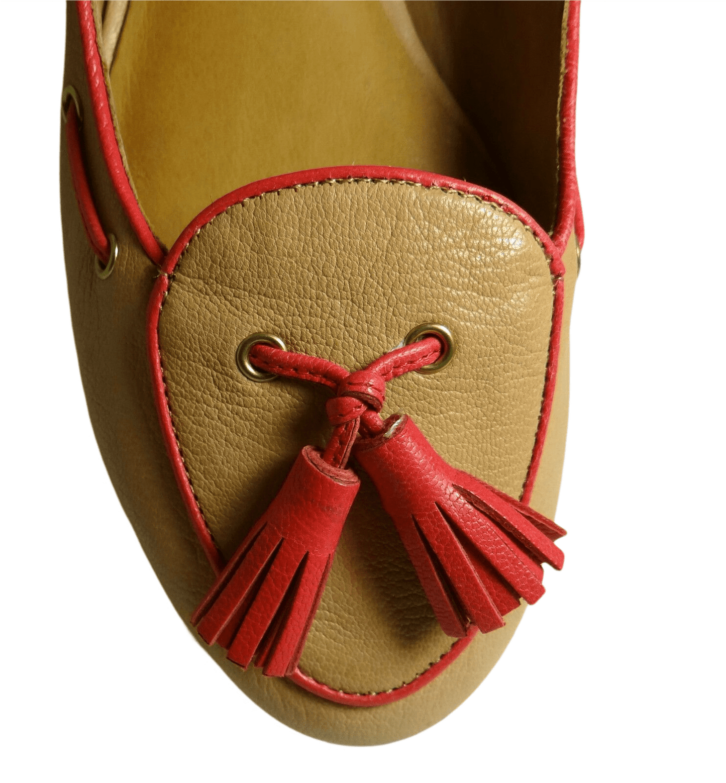 COACH Manika Soft Tan Leather Flat Shoes