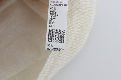 Ermanno Scervino Elegant White Crop Cardigan Sweater