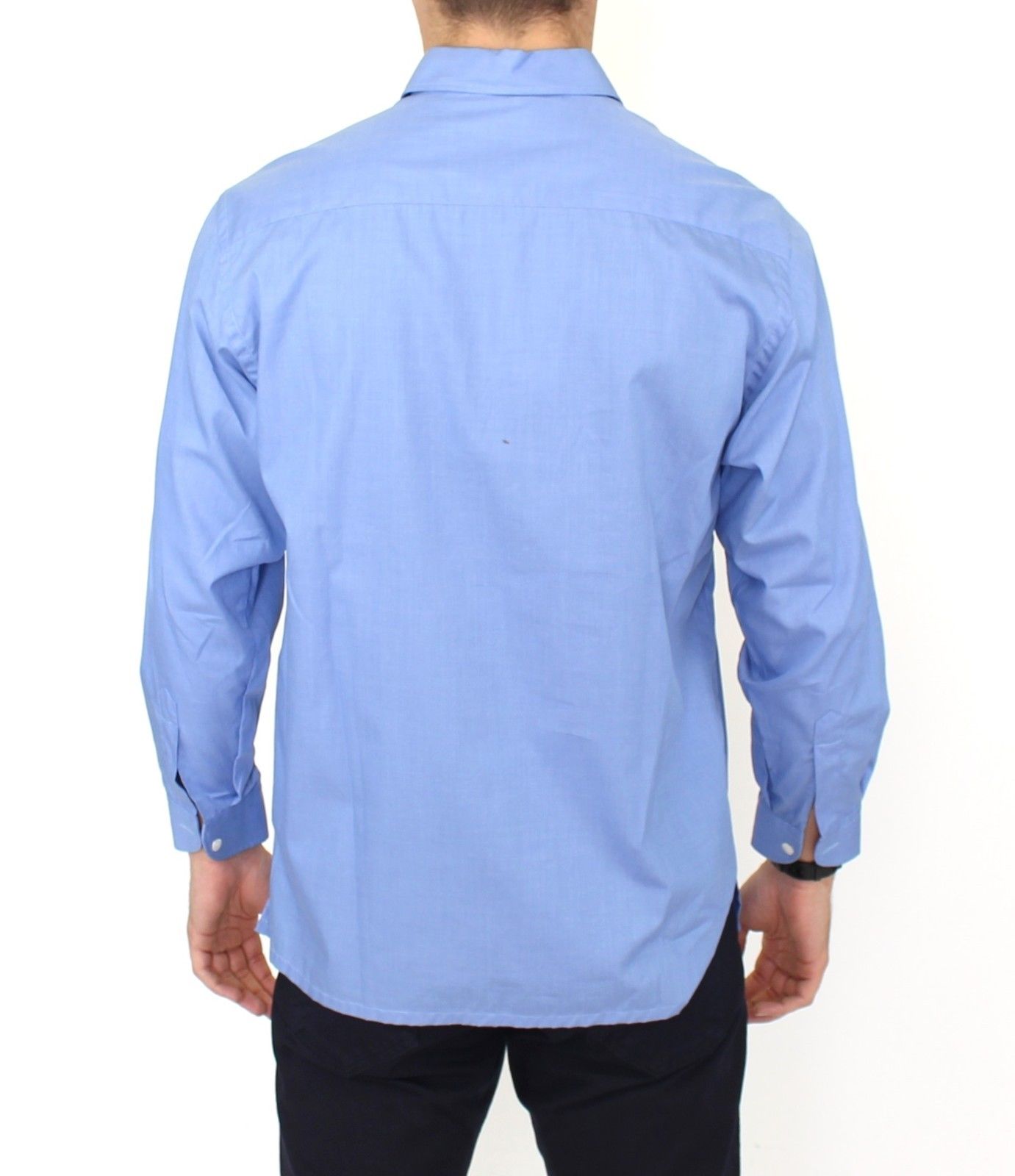 Ermanno Scervino Dapper Blue Cotton Dress Shirt for Men