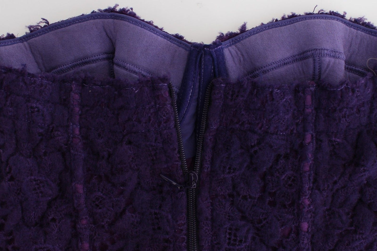 Ermanno Scervino Purple Lace Silk Blend Bustier Corset