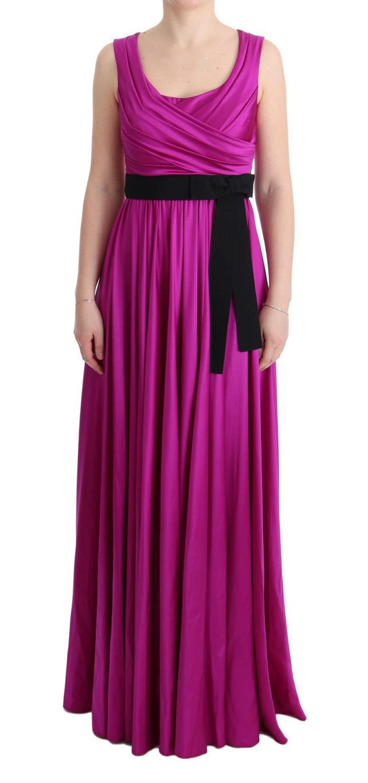 Dolce & Gabbana Elegant Pink Silk Gown Dress