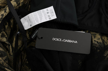 Dolce & Gabbana Sunflower Lace Crystal Maxi Shift Dress