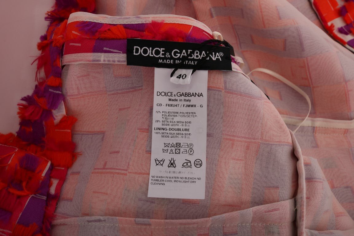 Dolce & Gabbana Elegant Pink A-Line Sleeveless Dress