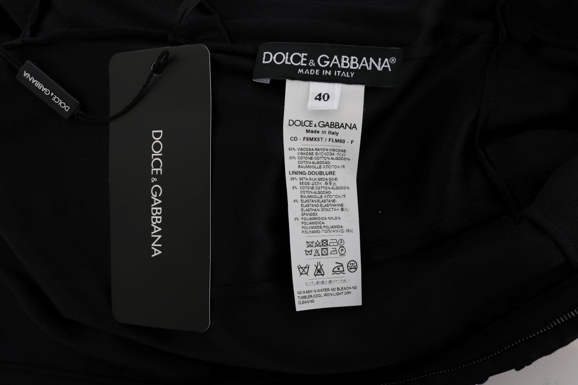 Dolce & Gabbana Elegant Black Knee-Length Sheath Dress