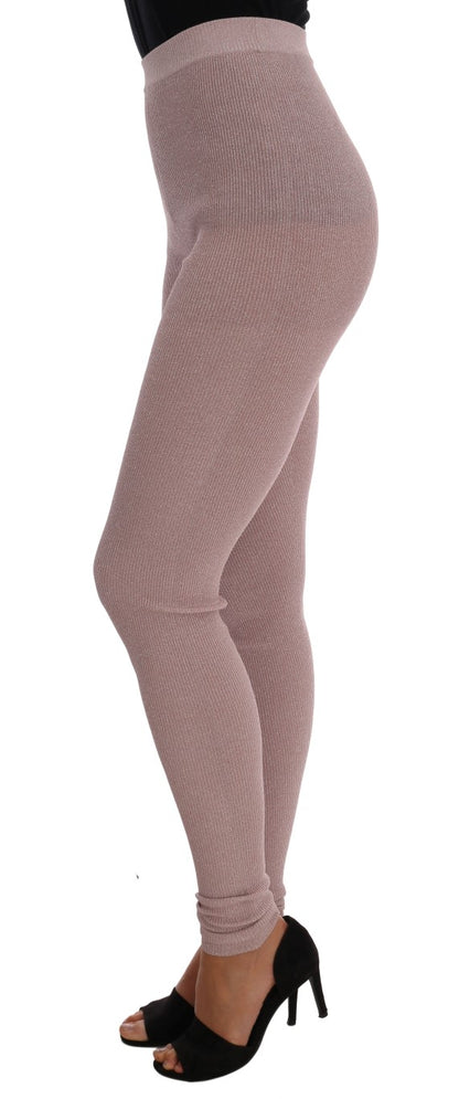 Dolce & Gabbana Pink Stretch Waist Tights Stockings