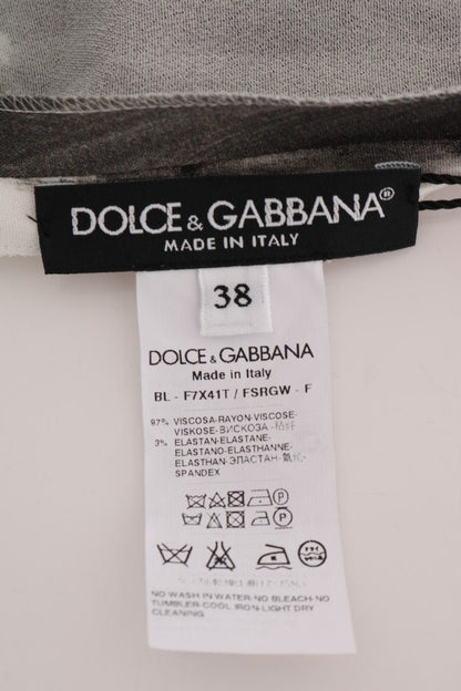 Dolce & Gabbana Elegant Striped Stretch Blouse
