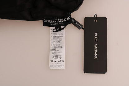 Dolce & Gabbana Black Fur Floral Brocade Zipper Sweater