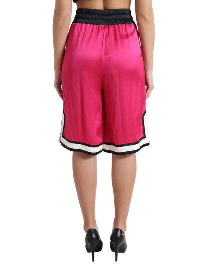 Dolce & Gabbana Chic Pink High Waist Jersey Shorts