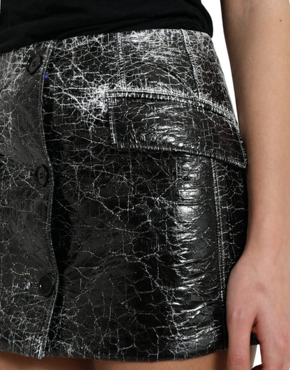 Dolce & Gabbana Elegant High Waist Mini Skirt in Black