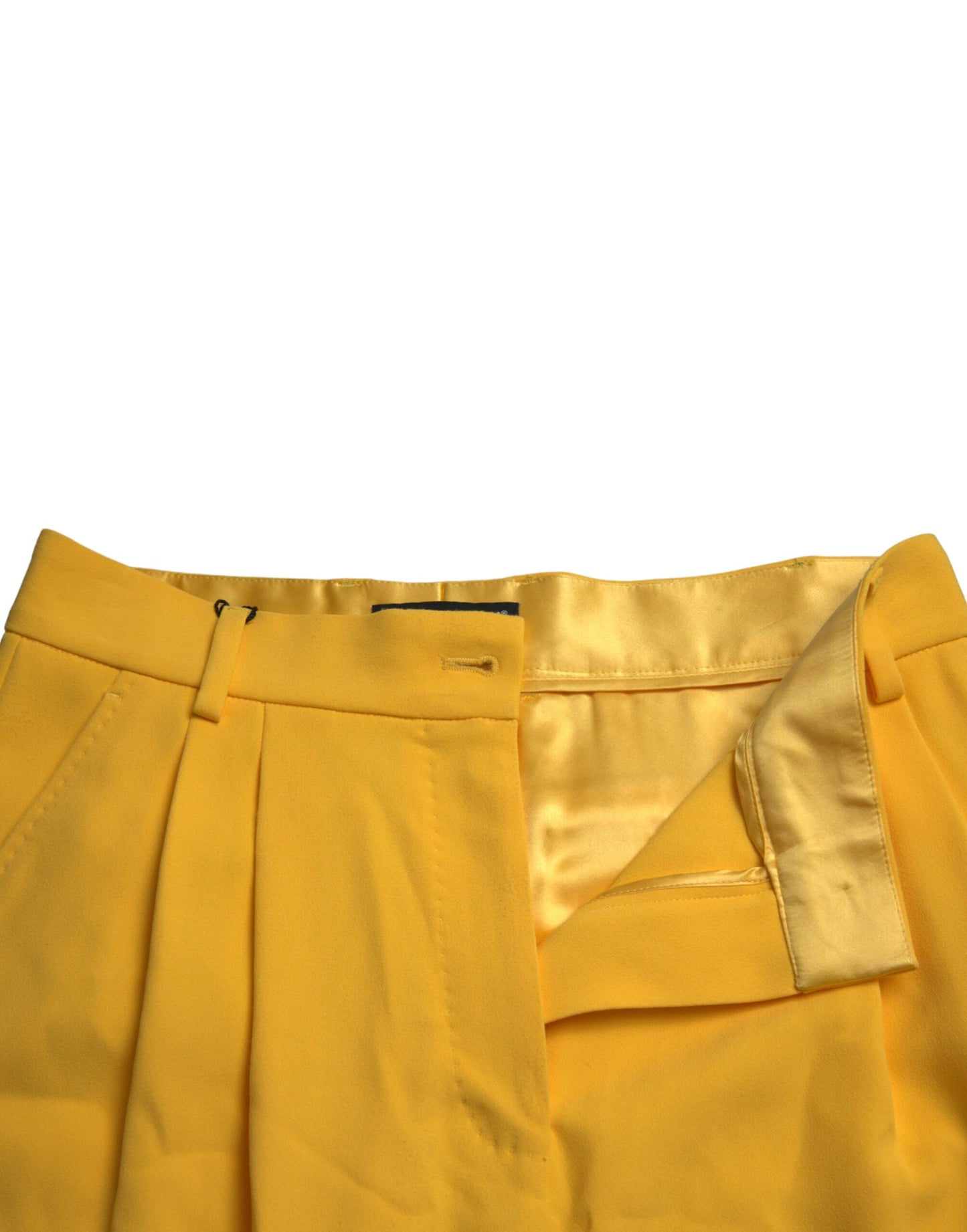 Dolce & Gabbana Elegant High Waist Bermuda Shorts in Sunny Yellow