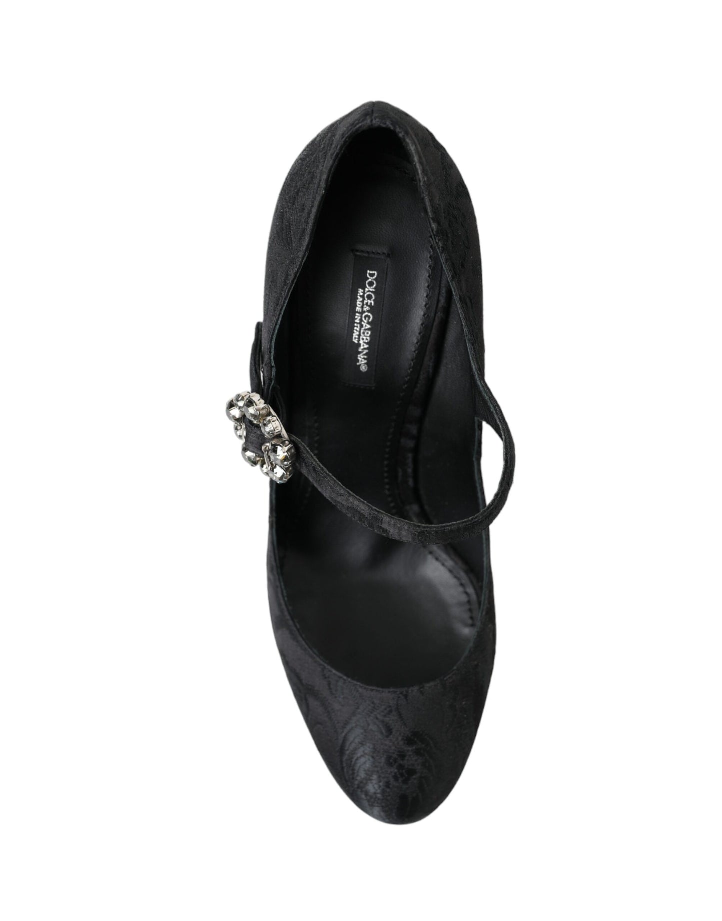 Dolce & Gabbana Chic Black Brocade Mary Janes Pumps