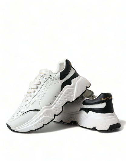 Dolce & Gabbana Chic Black & White Daymaster Leather Sneakers