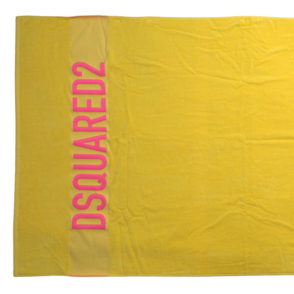 Dsquared² Sunshine Yellow Logo Beach Towel