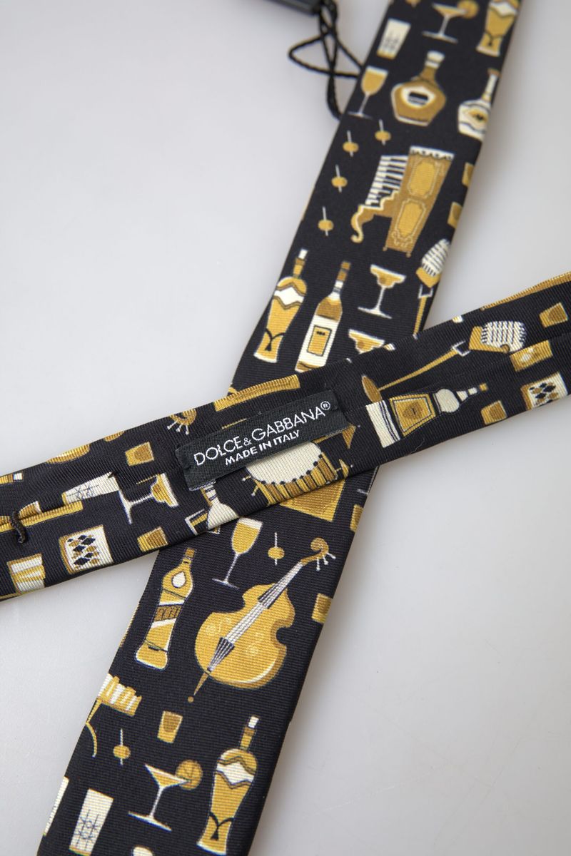 Dolce & Gabbana Exclusive Silk Tie with Musical Print
