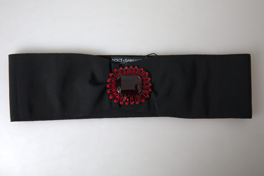 Dolce & Gabbana Exquisite Embellished Black Belt