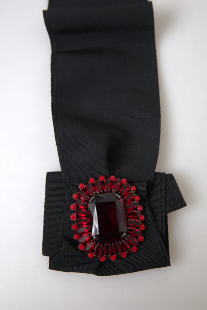 Dolce & Gabbana Exquisite Embellished Black Belt