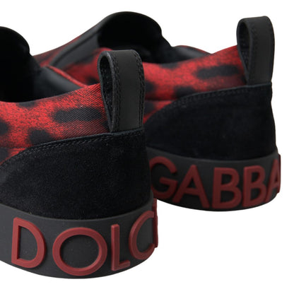 Dolce & Gabbana Chic Leopard Print Loafers Sneakers