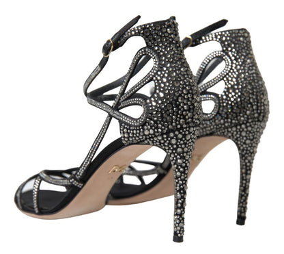 Dolce & Gabbana Elegant Keira Rhinestone Stiletto Sandals