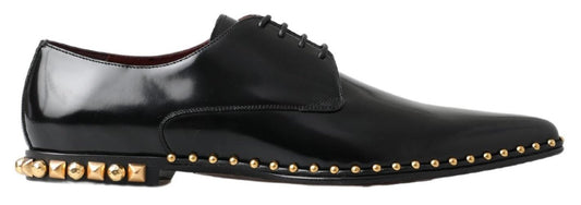 Dolce & Gabbana Elegant Studded Derby Formal Shoes