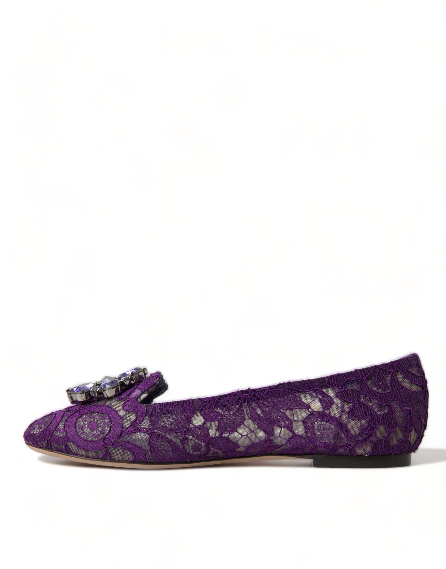 Dolce & Gabbana Elegant Floral Lace Vally Flat Shoes