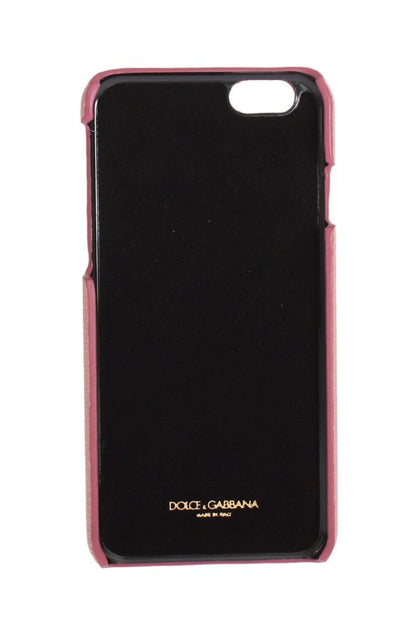 Dolce & Gabbana Pink Leather Heart Phone Cover