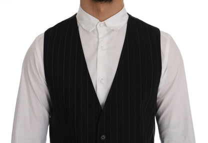 Dolce & Gabbana Elegant Striped Vest Waistcoat