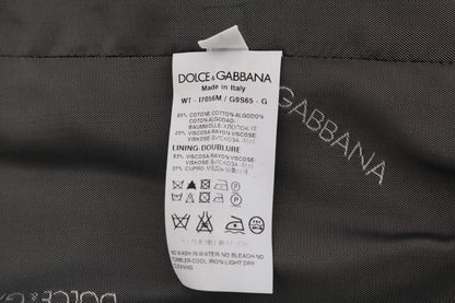Dolce & Gabbana Elegant Gray Striped Waistcoat Vest