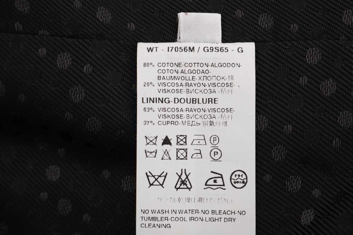 Dolce & Gabbana Elegant Gray Striped Men's Waistcoat Vest