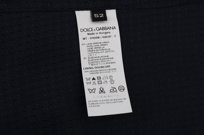 Dolce & Gabbana Elegant Blue Striped Waistcoat Vest