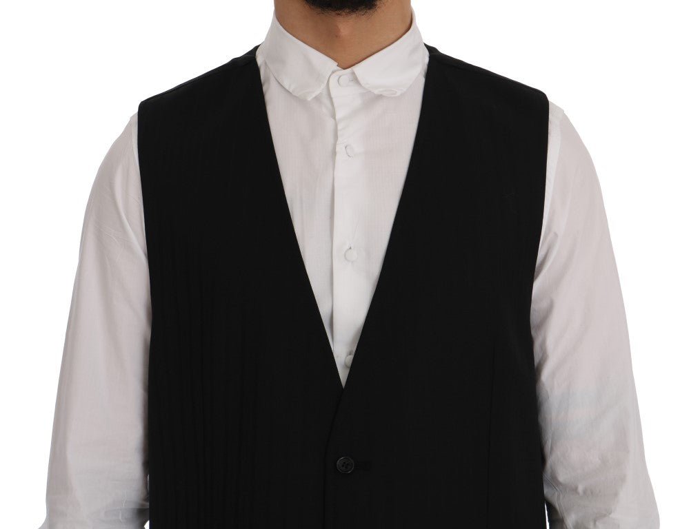 Dolce & Gabbana Elegant Striped Wool Blend Waistcoat Vest