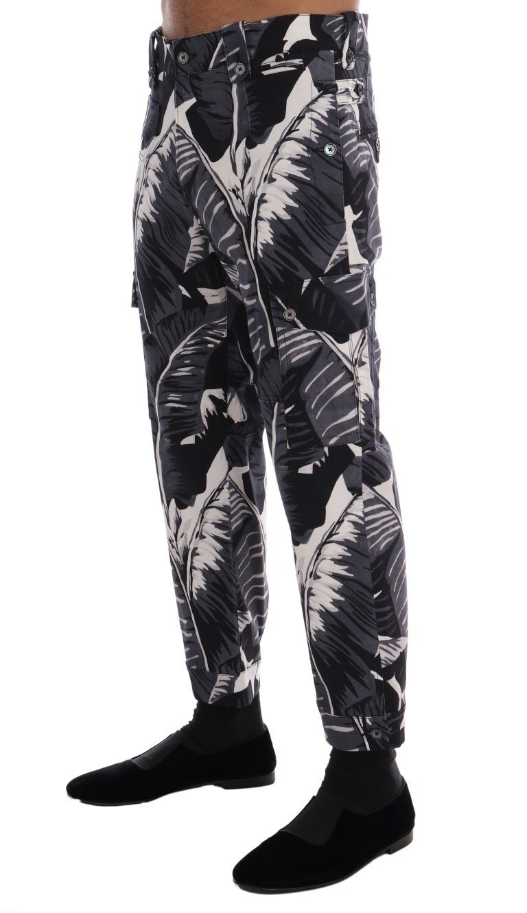 Dolce & Gabbana Elegant Capri Casual Pants in Banana Leaf Print