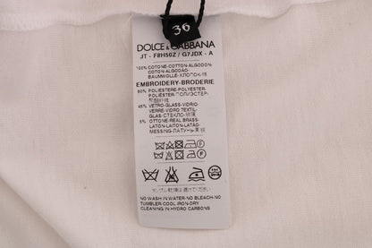 Dolce & Gabbana White Cotton Fairy Tale T-Shirt