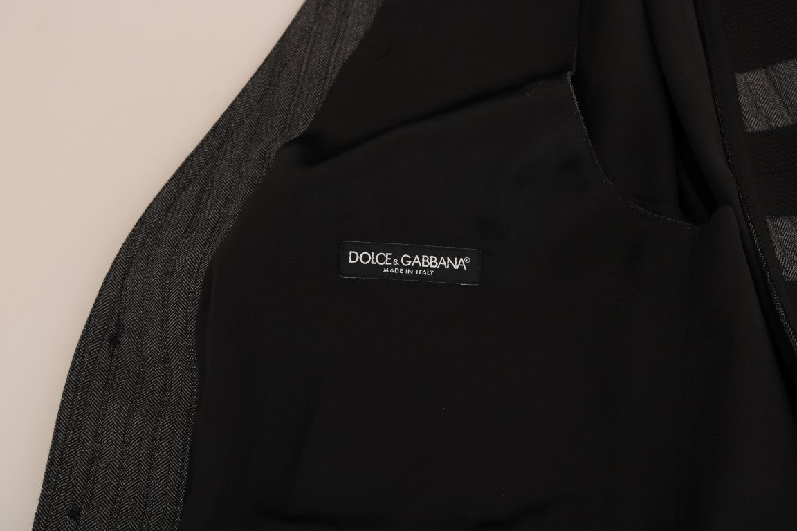 Dolce & Gabbana Elegant Gray Torrero Pattern Formal Vest