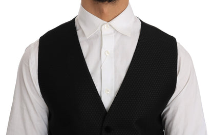 Dolce & Gabbana Black Polka Dot Pattern Vest