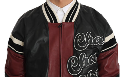 Dolce & Gabbana Exquisite Sheepskin Leather Bomber Jacket