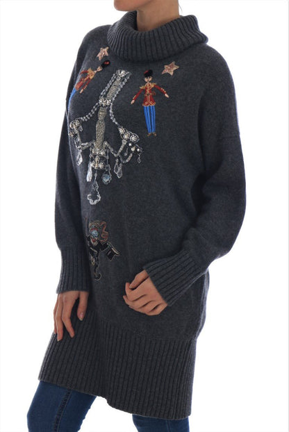 Dolce & Gabbana Enchanted Crystal Turtleneck Sweater