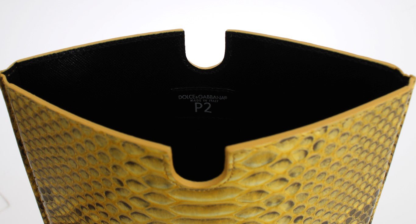 Dolce & Gabbana Sleek Python Snakeskin Tablet Case in Yellow
