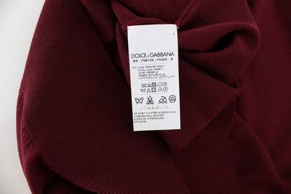 Dolce & Gabbana Elegant Red Wool Sleeveless Pullover Vest