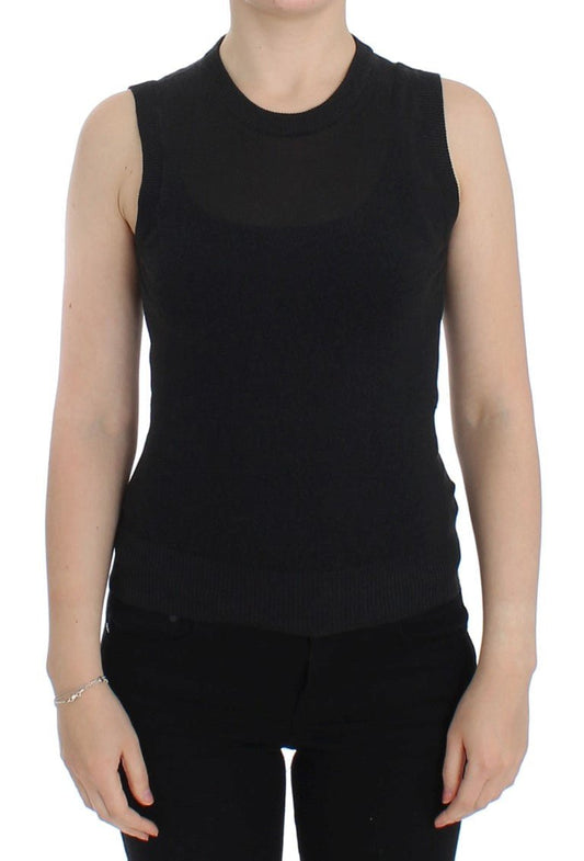 Dolce & Gabbana Elegant Black Sleeveless Pullover Vest