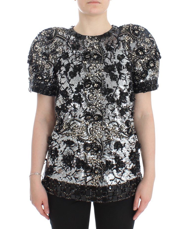 Dolce & Gabbana Crystal Embellished Knight Inspired Top