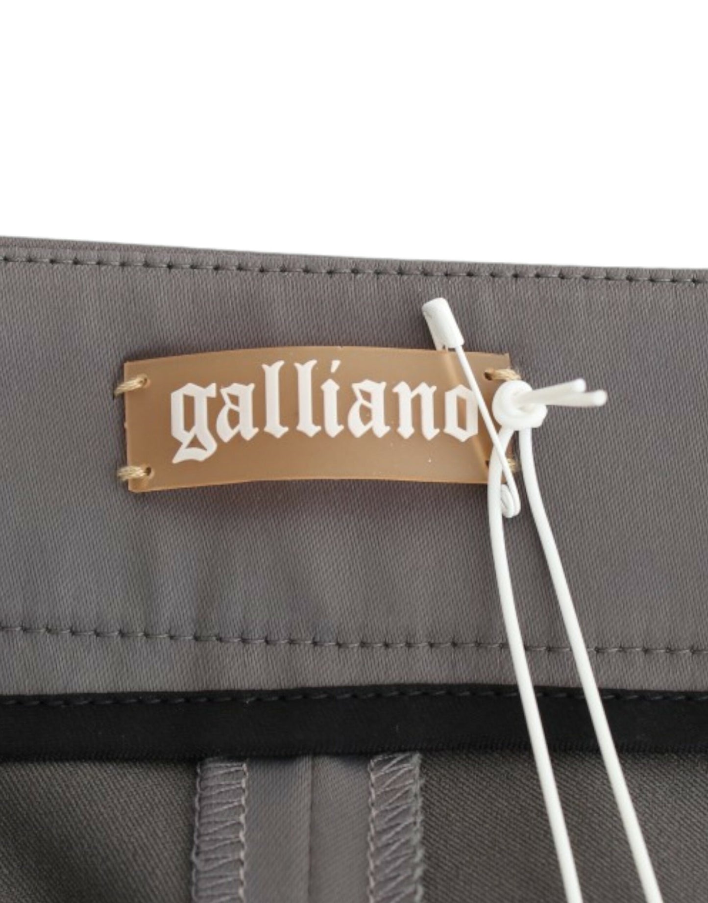 John Galliano Gray slim fit pants