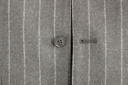 Dolce & Gabbana Sleek Gray Striped Wool Dress Vest